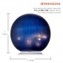 BLUE TEXTURED GLASS GAZING GLOBE WITH LED LIGHTS 