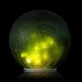 GREEN TEXTURED GLASS GAZING GLOBE WITH LED LIGHTS