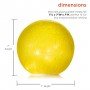 YELLOW TEXTURED GLASS GAZING GLOBE WITH LED LIGHTS