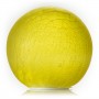 YELLOW TEXTURED GLASS GAZING GLOBE WITH LED LIGHTS