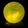 YELLOW TEXTURED GLASS GAZING GLOBE WITH LED LIGHTS