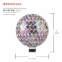 MOSAIC GAZING GLOBE WITH COLORFUL TEARDROP DESIGN