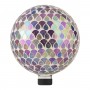 MOSAIC GAZING GLOBE WITH COLORFUL TEARDROP DESIGN