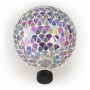 MOSAIC GAZING GLOBE WITH COLORFUL TEARDROP DESIGN