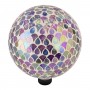 MOSAIC GAZING GLOBE WITH COLORFUL TEARDROP DESIGN