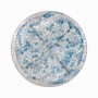 Alpine Corporation 24" Tall Outdoor Mosaic Style Glass Birdbath Bowl with Metal Stand, Blue 