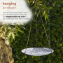 Alpine Corporation 10" Round Glass Mosaic Hanging Birdbath, Blue