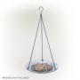 Alpine Corporation 10" Round Glass Mosaic Hanging Birdbath, Blue