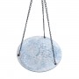 Alpine Corporation 10" Round Glass Mosaic Hanging Birdbath, Blue