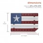 ALPINE CORPORATION 16" TALL INDOOR/OUTDOOR WOOD AND METAL AMERICAN FLAG WALL ART DÉCOR 