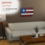 ALPINE CORPORATION 16" TALL INDOOR/OUTDOOR WOOD AND METAL AMERICAN FLAG WALL ART DÉCOR 