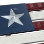 ALPINE CORPORATION 16" TALL INDOOR/OUTDOOR WOOD AND METAL AMERICAN FLAG WALL ART DÉCOR 