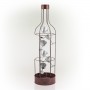 44" BOTTLE SHAPED FOUNTAIN WITH TIERING WINE GLASSES