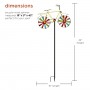 Alpine Corporation 42" Tall Outdoor Metal Bicycle Wind Spinner Garden Stake Decoration, Multicolor