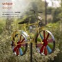 42" METAL BICYCLE WIND SPINNER GARDEN STAKE 