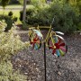 42" METAL BICYCLE WIND SPINNER GARDEN STAKE 