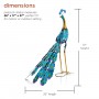 GRACEFUL METAL PEACOCK GARDEN DECOR 