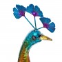 GRACEFUL METAL PEACOCK GARDEN DECOR 