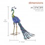 27" Metallic Peacock Outdoor Décor with Glossy Finish 