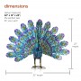 22" METALLIC FEATHER-SPREAD PEACOCK OUTDOOR DÉCOR