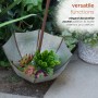 19" RUSTIC INVERTED UMBRELLA PLANTER GARDEN STAKE 
