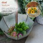 19" RUSTIC INVERTED UMBRELLA PLANTER GARDEN STAKE 