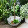 19" RUSTIC INVERTED UMBRELLA PLANTER GARDEN STAKE 