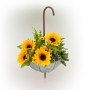 19" RUSTIC INVERTED UMBRELLA PLANTER GARDEN STAKE 