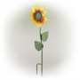 64" SPRING FESTIVE BLOOMING METALLIC SUNFLOWER GARDEN STAKE