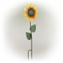64" Spring Festive Blooming Metallic Sunflower Garden Stake
