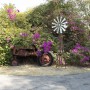 101" Metallic Kinetic Windmill Garden Stake with Rustic Finish