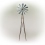 101" Metallic Kinetic Windmill Garden Stake with Rustic Finish