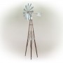 101" METALLIC KINETIC WINDMILL GARDEN STAKE WITH RUSTIC FINISH101" METALLIC KINETIC WINDMILL GARDEN STAKE WITH RUSTIC FINISH