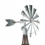 101" Metallic Kinetic Windmill Garden Stake with Rustic Finish