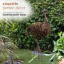 METAL OSTRICH STATUE 