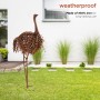 METAL OSTRICH STATUE 