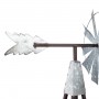 RUSTIC BRONZE AND SILVER METAL MINI WINDMILL 