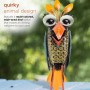 QUIRKY METAL WIDE-EYED YELLOW CHEST BIRD DÉCOR