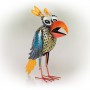 QUIRKY METAL WIDE-EYED YELLOW CHEST BIRD DÉCOR