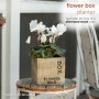 WOOD-LIKE SQUARE FLOWER BOX POT PLANTER