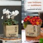 WOOD-LIKE SQUARE FLOWER BOX POT PLANTER