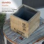 WOOD-LIKE SQUARE FLOWER BOX POT PLANTER