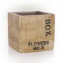 WOOD-LIKE SQUARE FLOWER BOX POT PLANTER