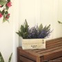 WOOD-LIKE RECTANGULAR FLOWER BOX POT PLANTER 