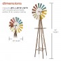 92" TALL METAL WINDMILL GARDEN STAND 