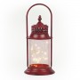 Alpine Corporation Antique Metal & Glass Lantern with Warm LED Lights, RedAlpine Corporation Antique Metal & Glass Lantern with Warm LED Lights, Red