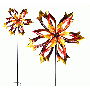 96" DOUBLE-SIDED FLAME SPINNING GARDEN STAKE