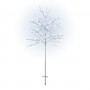 58" Frosty Christmas Snowflake Tree with Cool White LED Lights