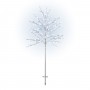 58" Frosty Christmas Snowflake Tree with Cool White LED Lights
