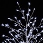 58" Frosty Christmas Snowflake Tree with Cool White LED Lights